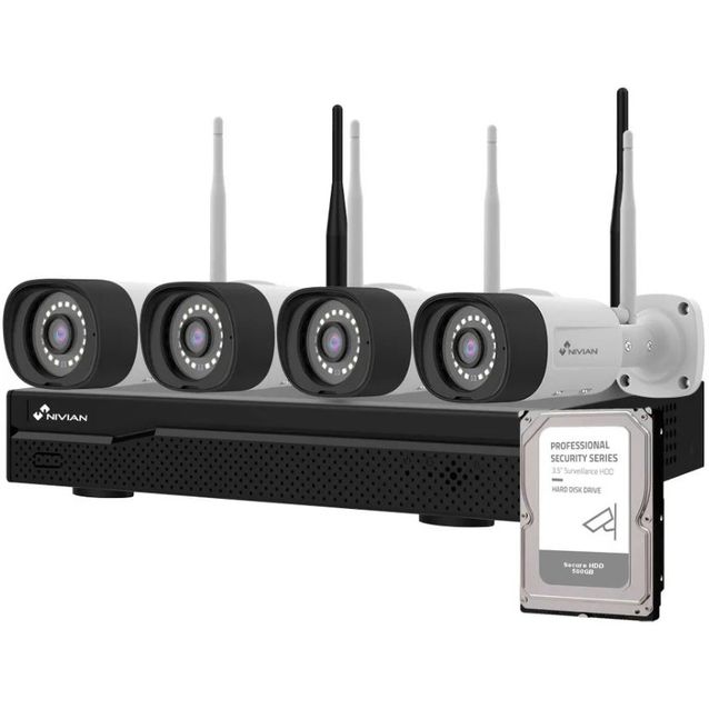 Valvontakamerapaketti Celotron Nivian langaton 3MP sis. 4 kameraa, 4 kanavaa