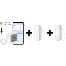 Lämpö- ja kosteusanturipaketti Celotron Tuya Smart WiFi, CETZ052 + 2kpl CETH092 anturit 