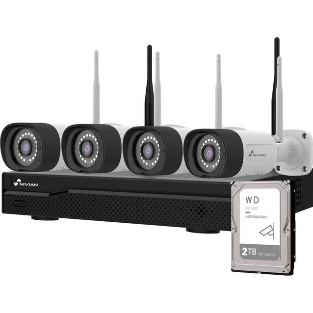 Valvontakamerapaketti Celotron Nivian Professional, 3MP, 4 kameraa, 16 kanavaa, 2Tb