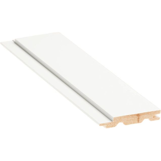 Sisustuspaneeli Cent STS10, 15x95x2980mm, mänty, valkoinen, päätypontattu