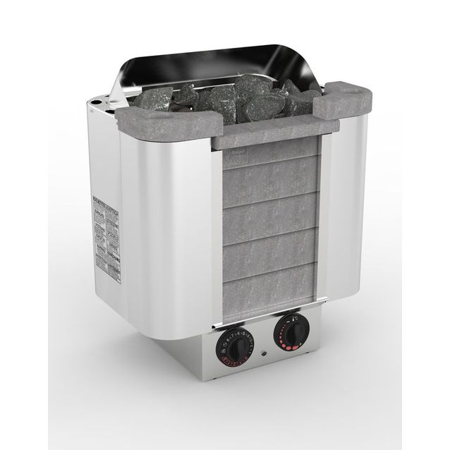 Sähkökiuas Sawo Cumulus vuolukivillä 6 kW (5-9 m³) kiinteä ohjauskeskus