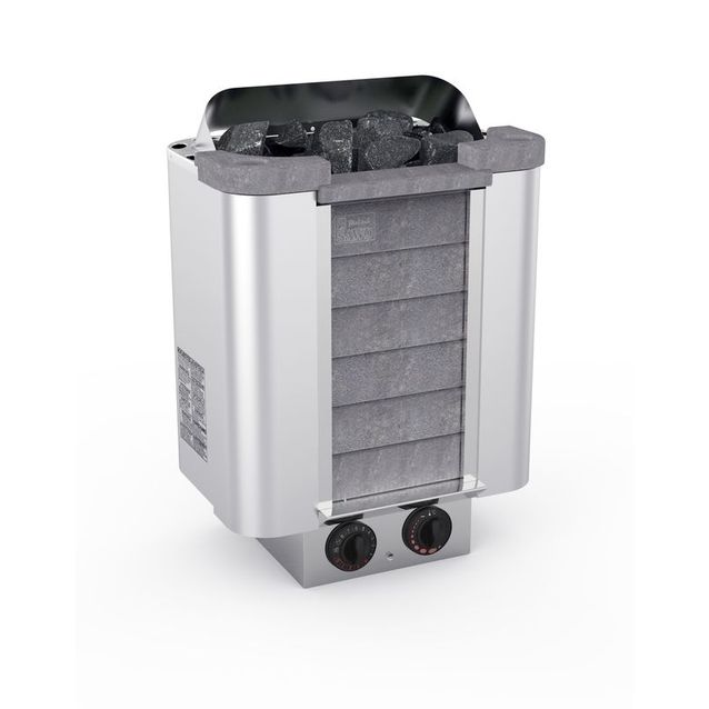 Sähkökiuas Sawo Cumulus vuolukivillä 8 kW (7-13 m³) kiinteä ohjauskeskus