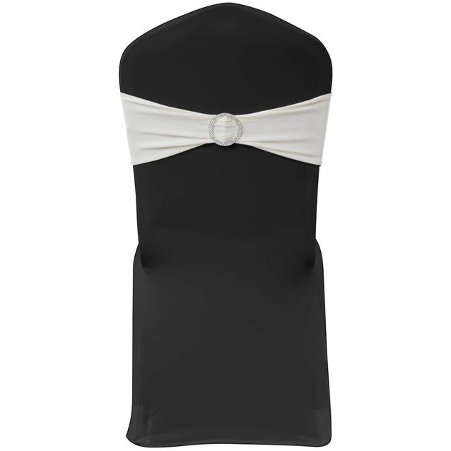 Creme joustava tuolinkoriste timanttisoljella 25 kpl_1