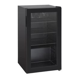 Jääkaappi lasiovella Scandomestic DC98BB, 47cm, musta