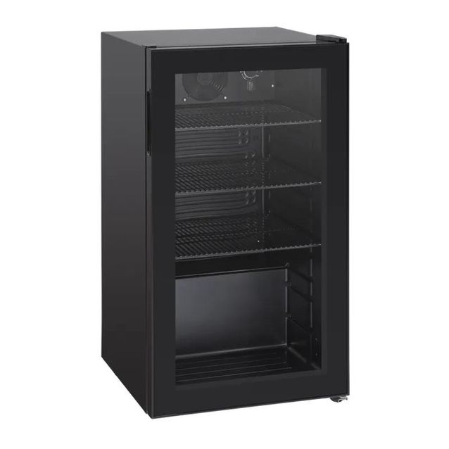 Jääkaappi lasiovella Scandomestic DC98BB, 47cm, musta