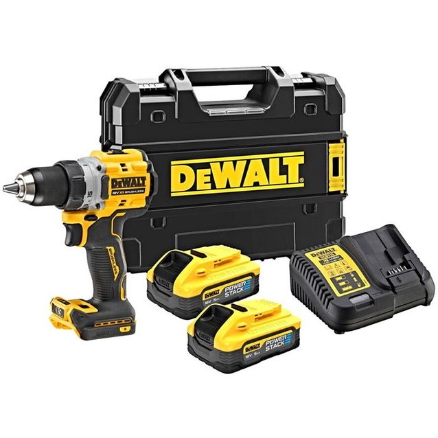 Akkuporakone/väännin DeWalt XR DCD800H2T-QW 90 Nm 18V 2x5,0 Ah PowerStack akuilla + TSTAK