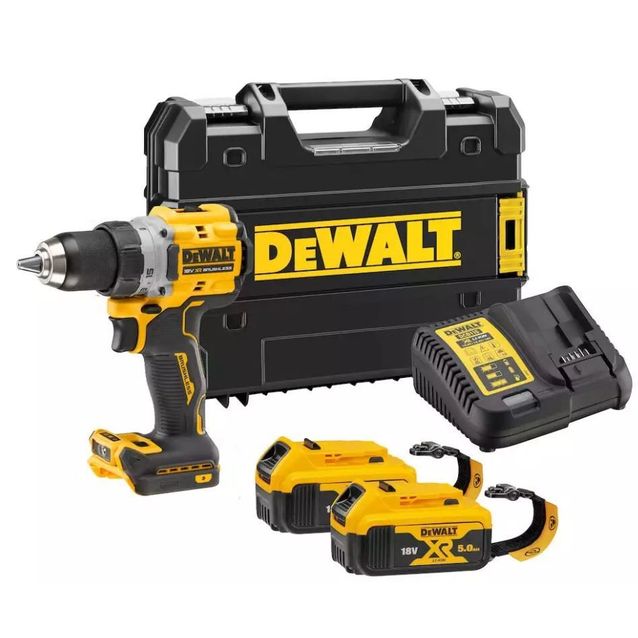 Akkuporakone/väännin DeWalt XR DCD800P2LRT-QW 90 Nm 18V 2x5,0 Ah PowerStack akuilla + TSTAK
