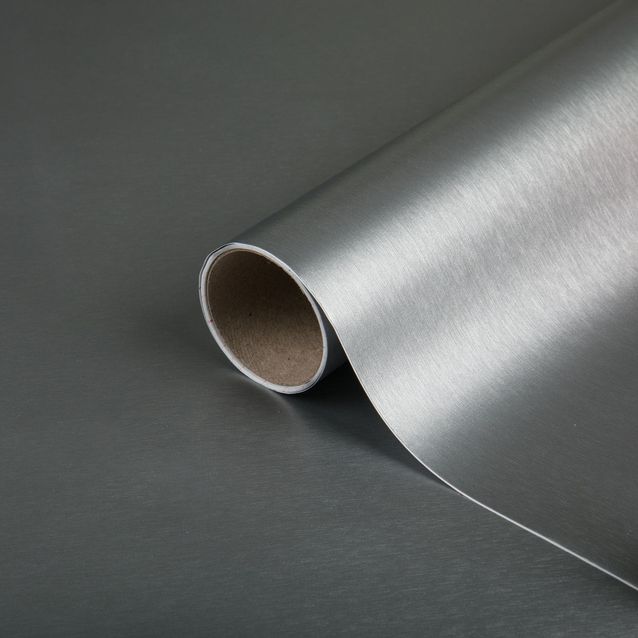 Kontaktimuovi D-C-Fix 340-0045, 0.45x1.5m, metalli harjattu hopea