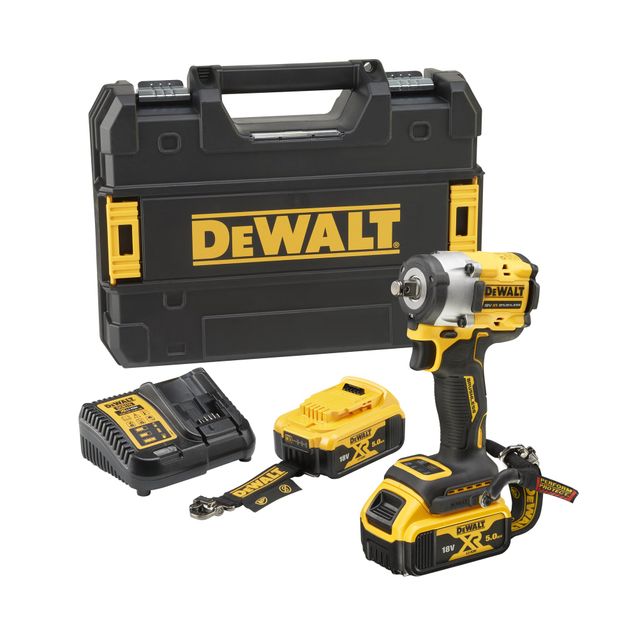 Akkuiskumutterinväännin DeWalt XR DCF921P2LRT-QW 406 Nm 18V 2x5,0 Ah akuilla + TSTAK