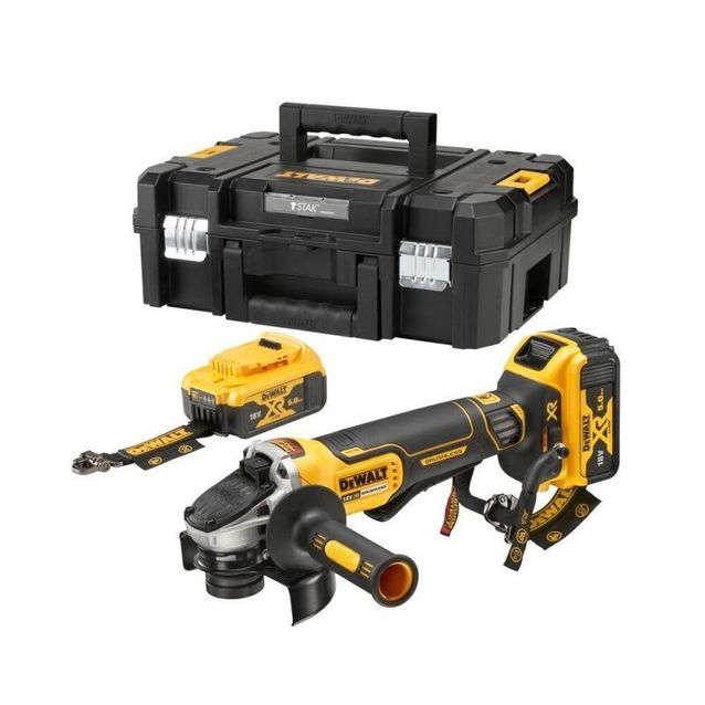 Akkukulmahiomakone DeWalt XR DCG406P2LRT-XJ Ø125 mm 18V 2x5,0 Ah akuilla + TSTAK