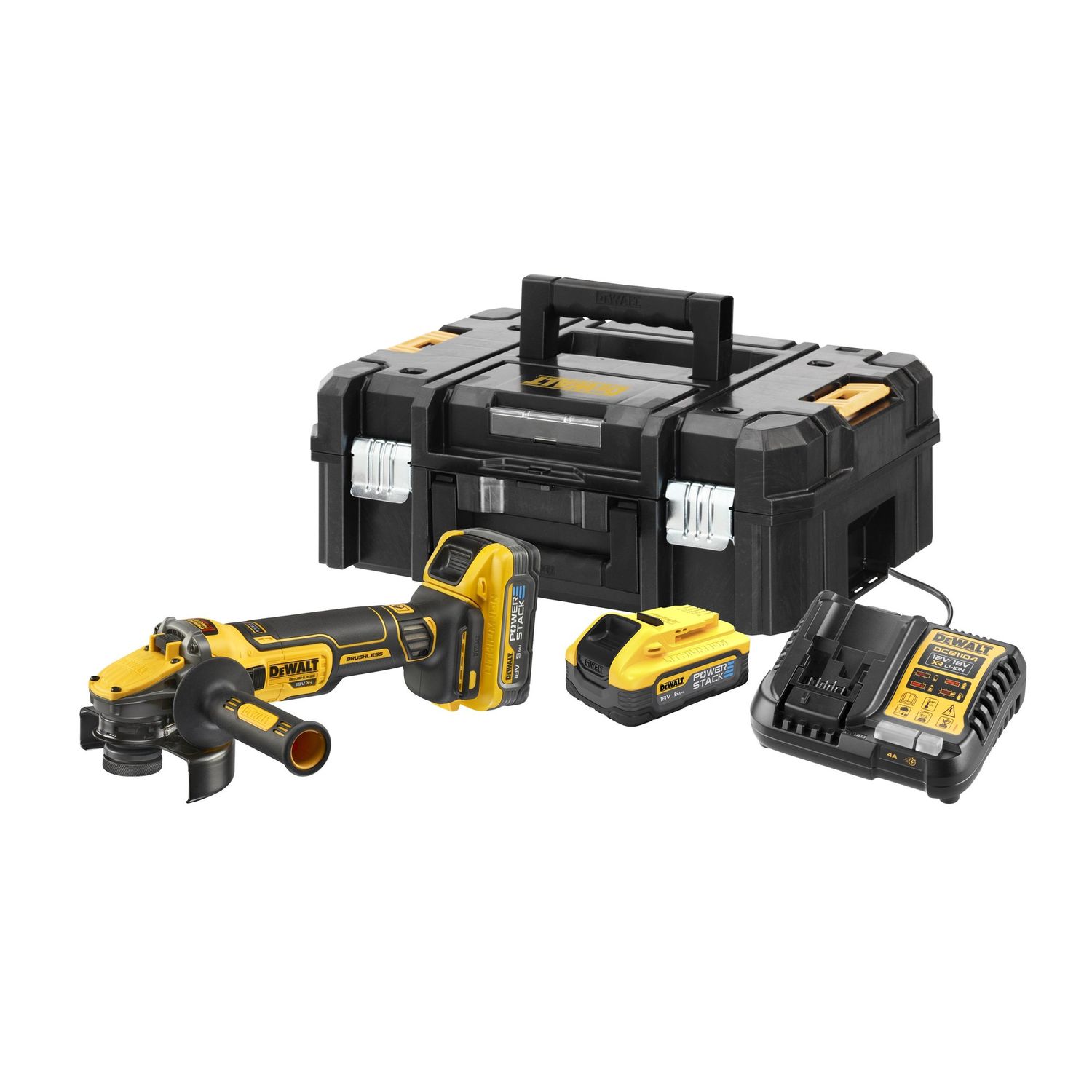 Akkukulmahiomakone DeWalt XR Flexvolt Advantage DCG409H2T-QW Ø125 mm 18V 2x5,0 Ah akuilla + TSTAK
