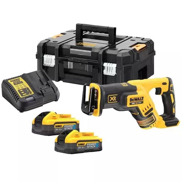 Akkupuukkosaha DeWalt XR DCS367H2T-QW 2900spm 18V 2x5,0 Ah akuilla + TSTAK