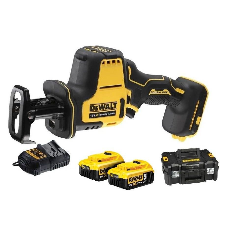 Akkupuukkosaha DeWalt XR DCS369P2-QW 2800spm 18V 2x5,0 Ah akuilla + TSTAK