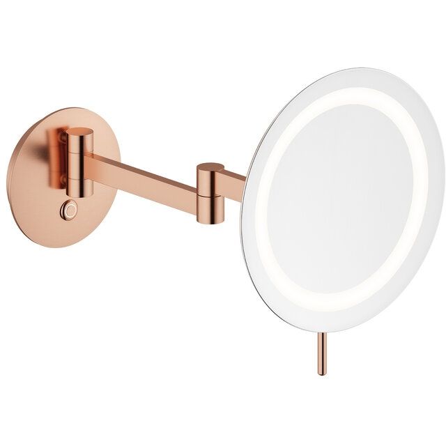 Meikkipeili LED-valolla Damixa Zen, harjattu kupari