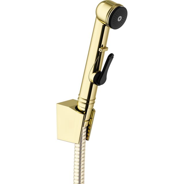 Bideesuihku Damixa, seinäpidikkeellä, kiiltävä messinki