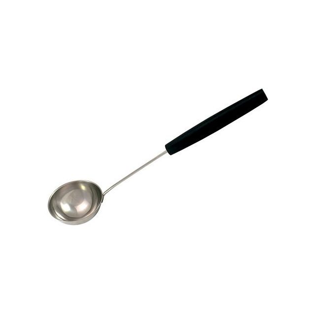 Saunakauha Demerx puukahvalla ruostumaton teräs 44cm 0,3l musta