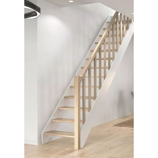 Portaat Dolle Helsinki, suora, tammi, kaide puisilla pystypinnoilla, avonainen malli, eri värejä