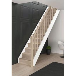 Portaat Dolle Helsinki, suora, tammi, kaide puisilla pystypinnoilla, umpinainen malli, eri värejä