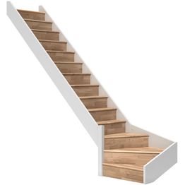 Portaat Dolle Paris, vasen, ilman porraskaidetta, umpinainen malli, valkoinen/tammi