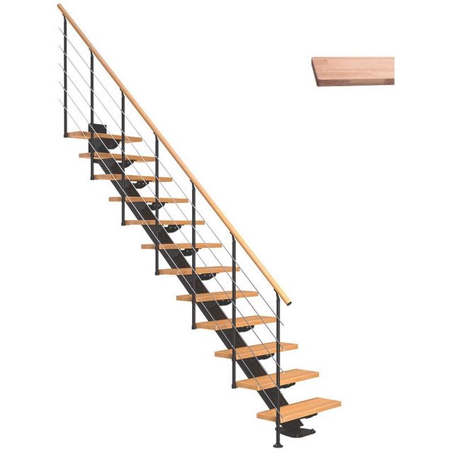 Portaat Dolle Sydney, suora, Style 6 -kaide, valkoöljytty tammi, eri värejä ja kokoja