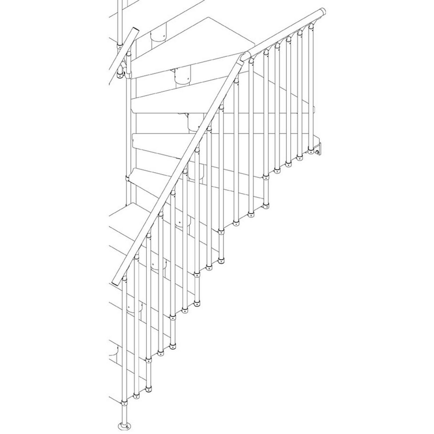 Lisäkaide Dolle Classic III, 2 porrasta, helmenharmaa/valkoöljytty tammi