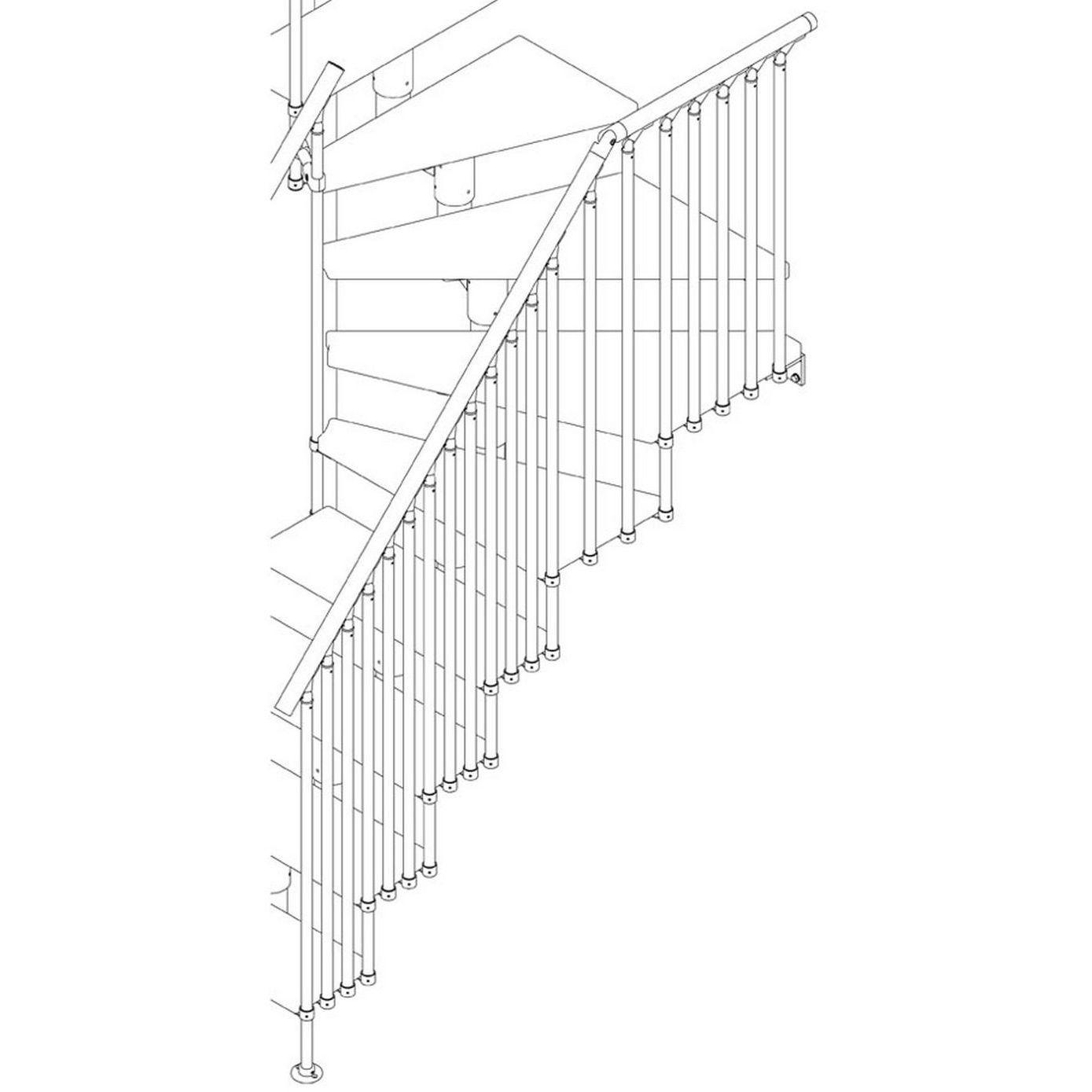 Lisäkaide Dolle Classic IV, 0-1 porrasta, valkoinen/öljytty pyökki