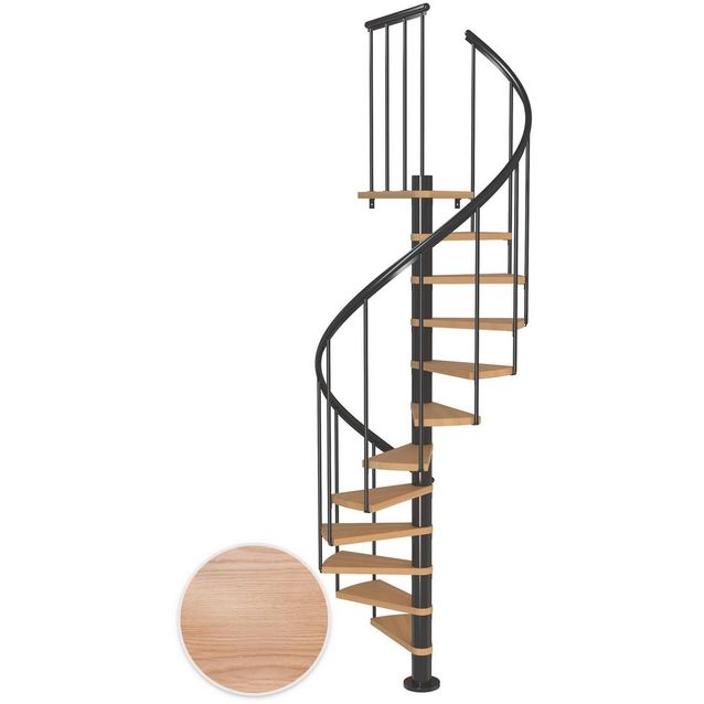 Kierreportaat Dolle Montreal, Classic II -kaide, multiplex-tammi, Ø120cm, eri värejä ja kokoja