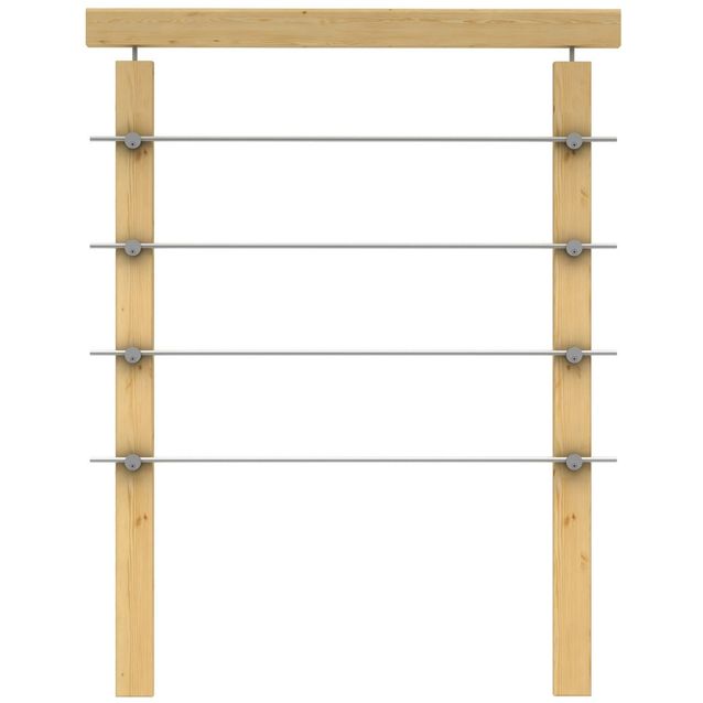 Suojakaide Dolle Lyon, vaakasuorat teräsosat, käsittelemätön mänty, eri kokoja