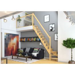 Portaat Dolle Lyon oikea kaide pystysuorilla yksityiskohdilla käsittelemätön mänty eri kokoja