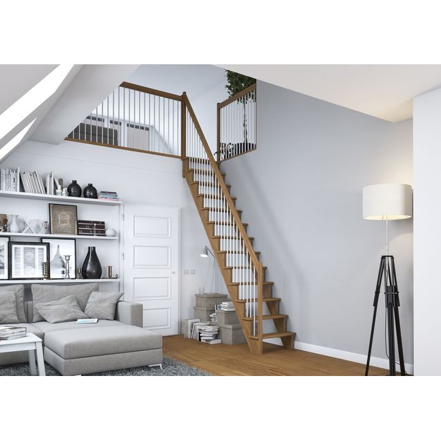 Portaat Dolle Lyon, suora, metallinen porraskaide vasemmalla, eri kokoja