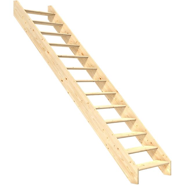 Portaat Dolle Paris, 2805 mm, suora, ilman kaidetta, avonainen malli, käsittelemätön kuusi