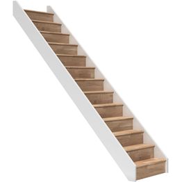 Portaat Dolle Paris, 2805mm, suora, ilman kaidetta, umpinainen malli, valkolakattu tammi