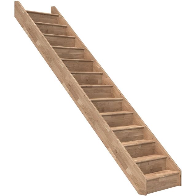 Portaat Dolle Paris, 2805mm, suora, ilman kaidetta, umpinainen malli, lakattu tammi