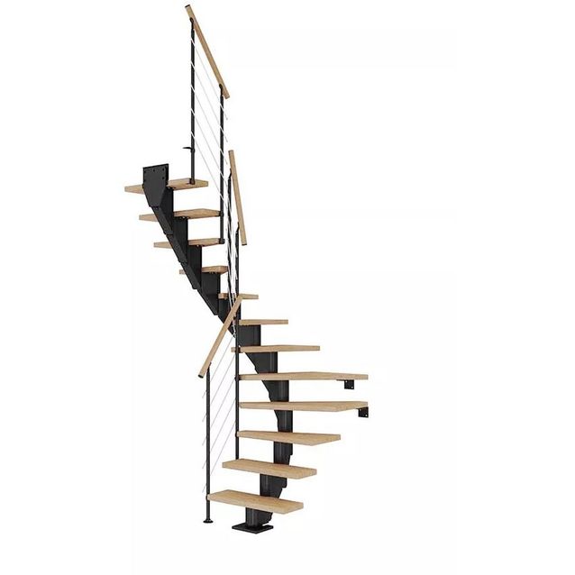 Portaat Dolle Frankfurt Style 6 U-malli öljytty tammi musta eri kokoja