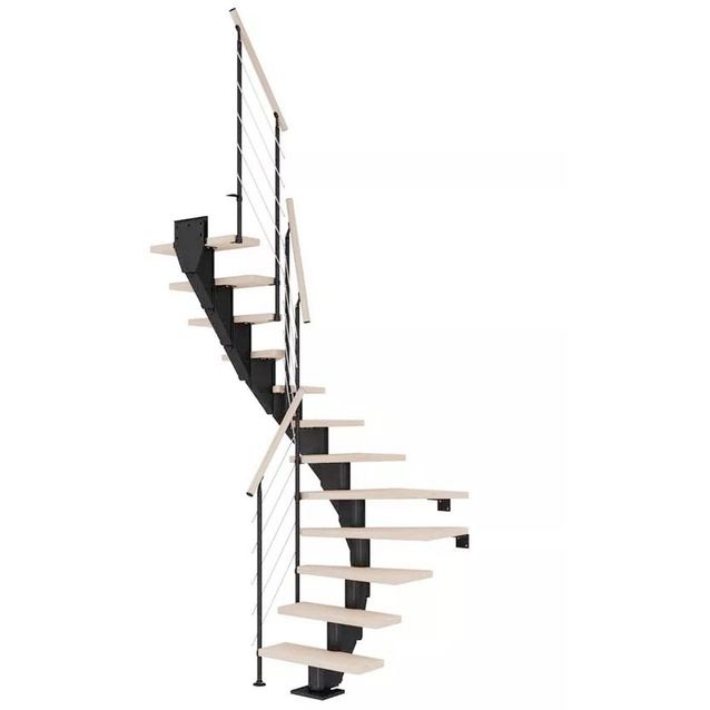 Portaat Dolle Frankfurt Style 6 U-malli valkoöljytty tammi musta eri kokoja