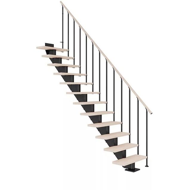 Portaat Dolle Hamburg Classic II suora valkoöljytty tammi musta eri kokoja