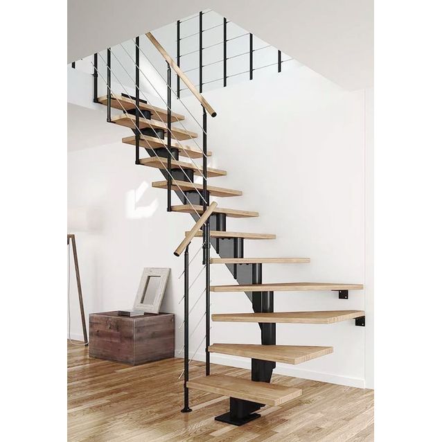 Portaat Dolle Hamburg Style 6 L-malli öljytty tammi musta eri kokoja