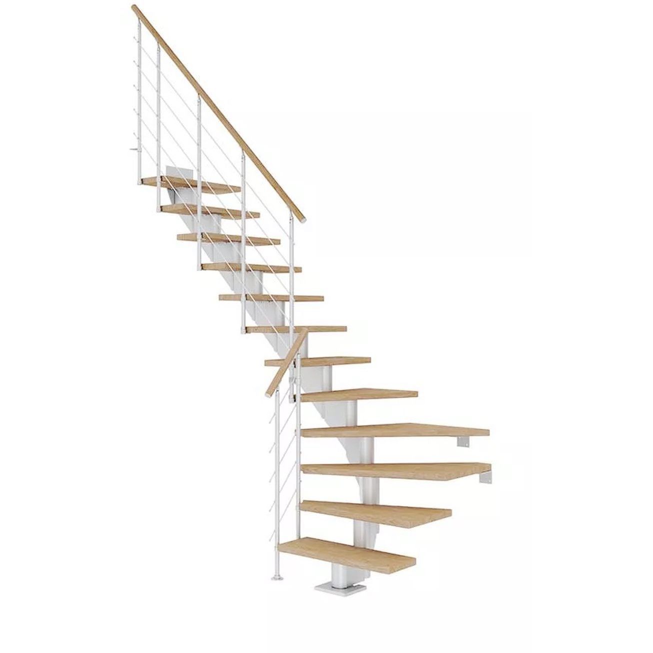 Portaat Dolle Hamburg Style 6, 2775-3225mm, leveys 750mm, L-malli, öljytty tammi, helmenharmaa