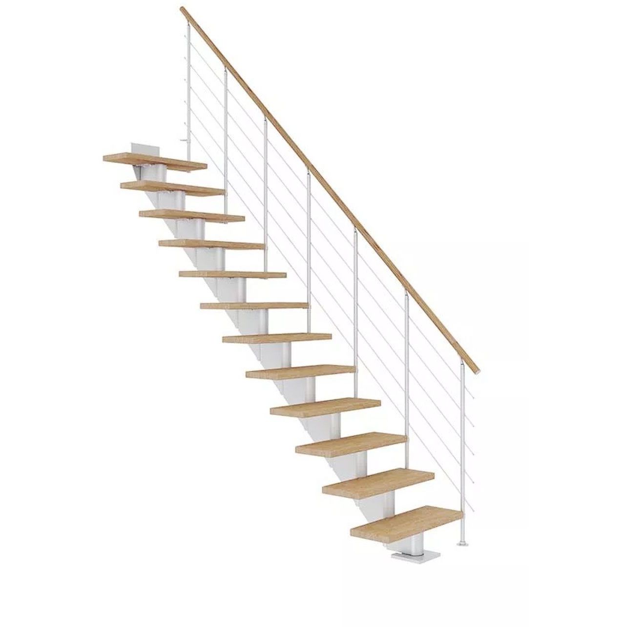 Portaat Dolle Hamburg Style 6, 2220-2580mm, leveys 750mm, suora, öljytty tammi, helmenharmaa