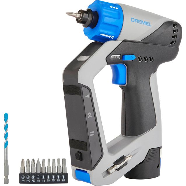 Akkumonitoimiporakone Dremel Blueprint DD12V-S1 linjalaser + rakenneilmaisin 12V 2,0Ah akulla