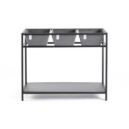Yrttipöytä Ecopots Berliini 36x101x80cm harmaa/tummanharmaa