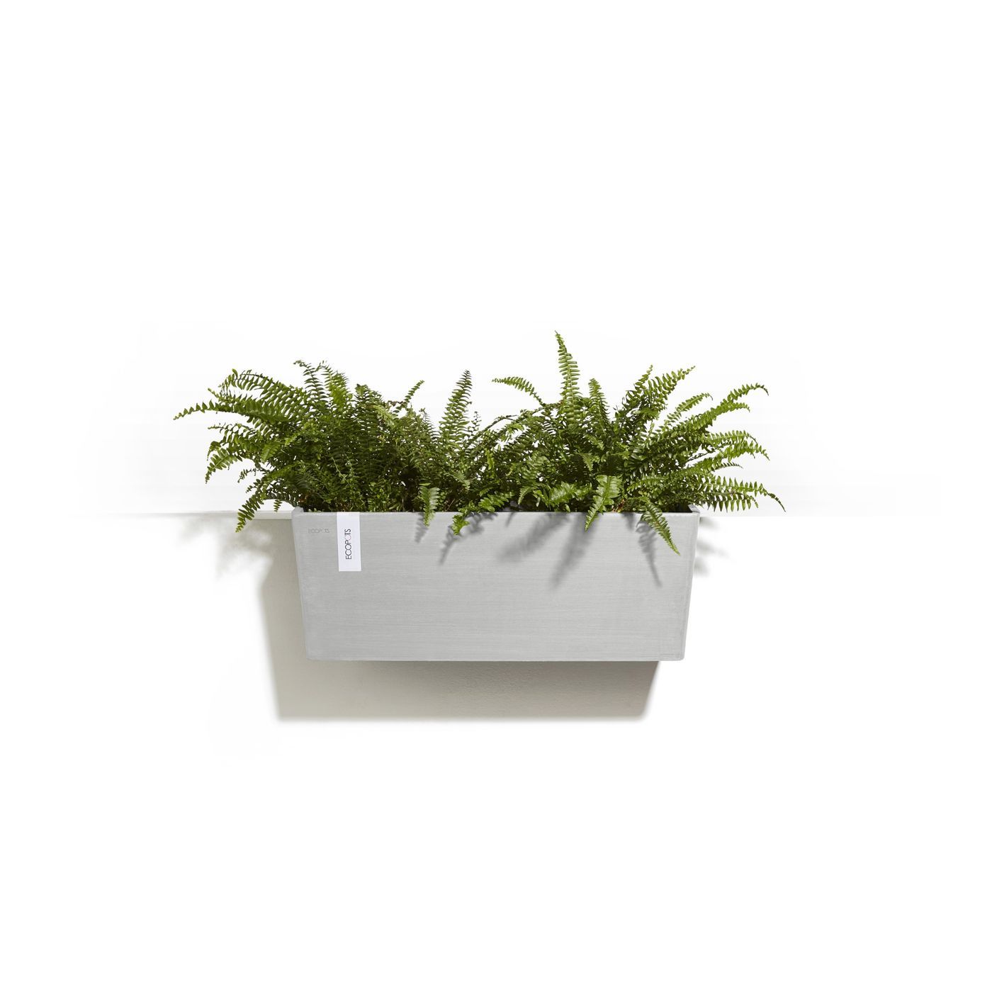 Parvekelaatikko Ecopots Bruge 55cm valkoharmaa