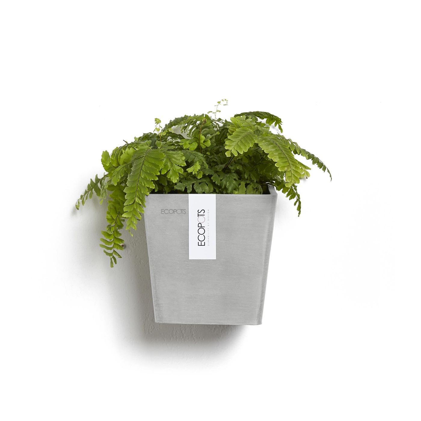 Seinäruukku Ecopots Manhattan 15cm valkoharmaa