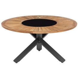 Pöytä 4Living, 150 cm, tiikki/lasi