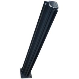 Aitaelementin kulmatolppa Green Land Estate 125 x 5 x 5 cm tummanharmaa alumiini