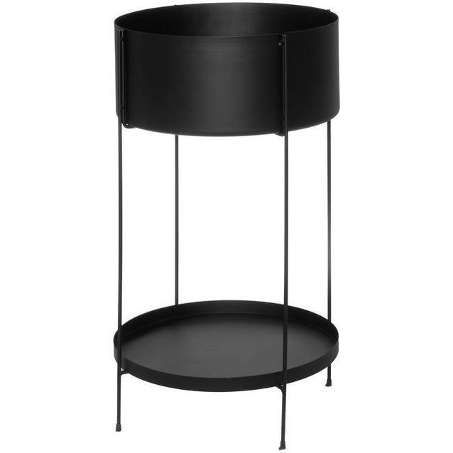 Kukkalaatikko 4Living, pyöreä, musta