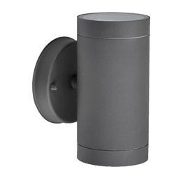 Seinävalaisin LED Energie XL GU10 2x35W IP43 tummanharmaa