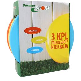 Frisbeegolf kiekkosetti Summer Sport 3 kiekkoa