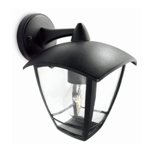 Ulkoseinävalaisin Emax Aura E27 yläkiinnitys musta