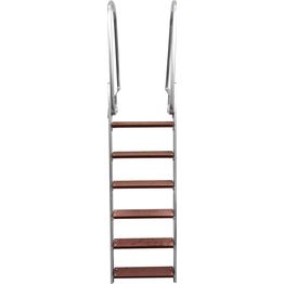 Taittuvat laituritikkaat Arctic Marine 6-askelmaa alumiini/wpc